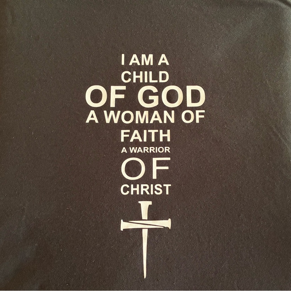 District Black Tee with Faith Graphic